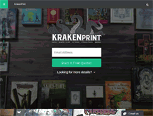 Tablet Screenshot of krakenprint.com